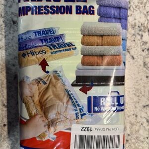 Travel Compression Bag - Blue and Tan